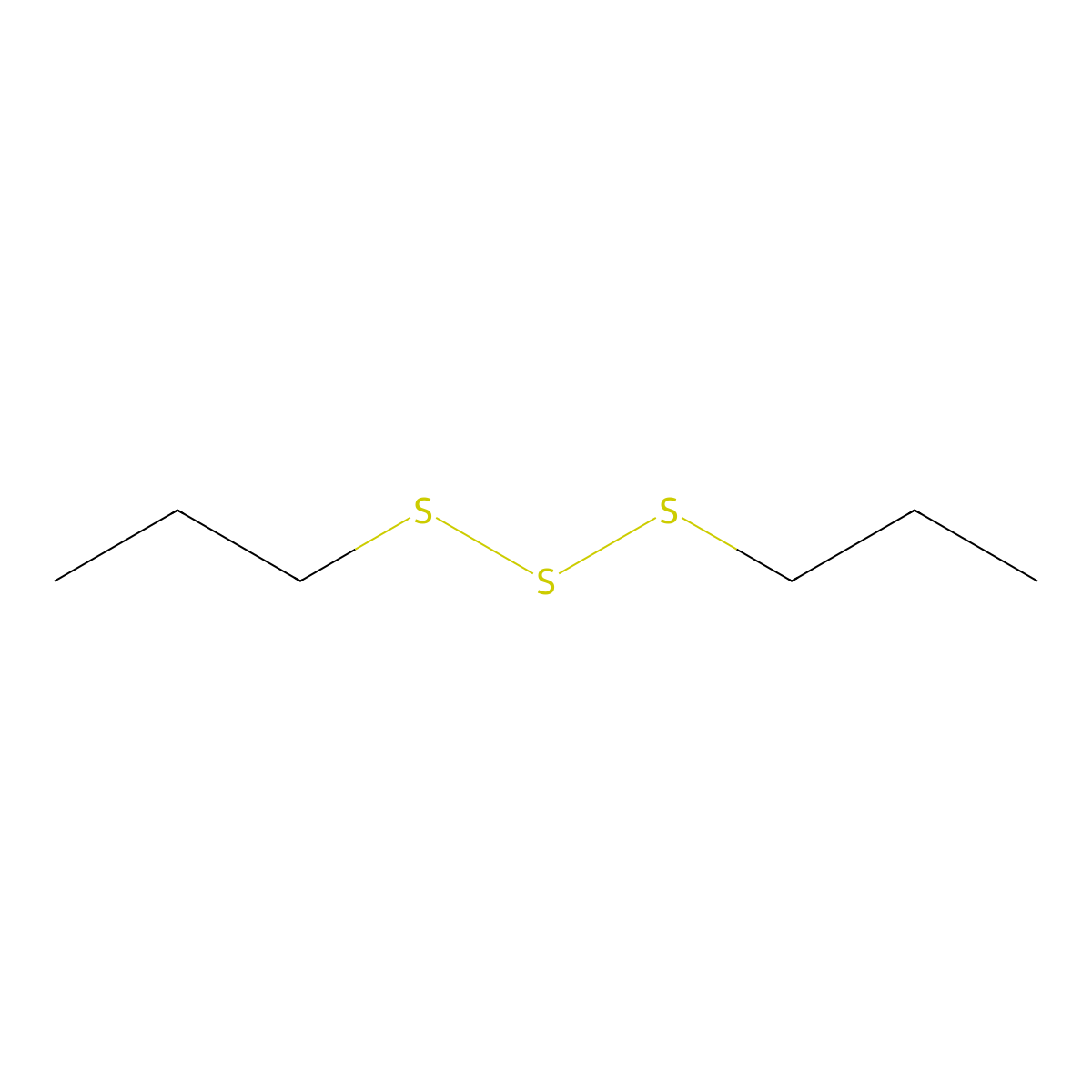 Dipropyl trisulfide molecular structure, CAS 58973-40-3