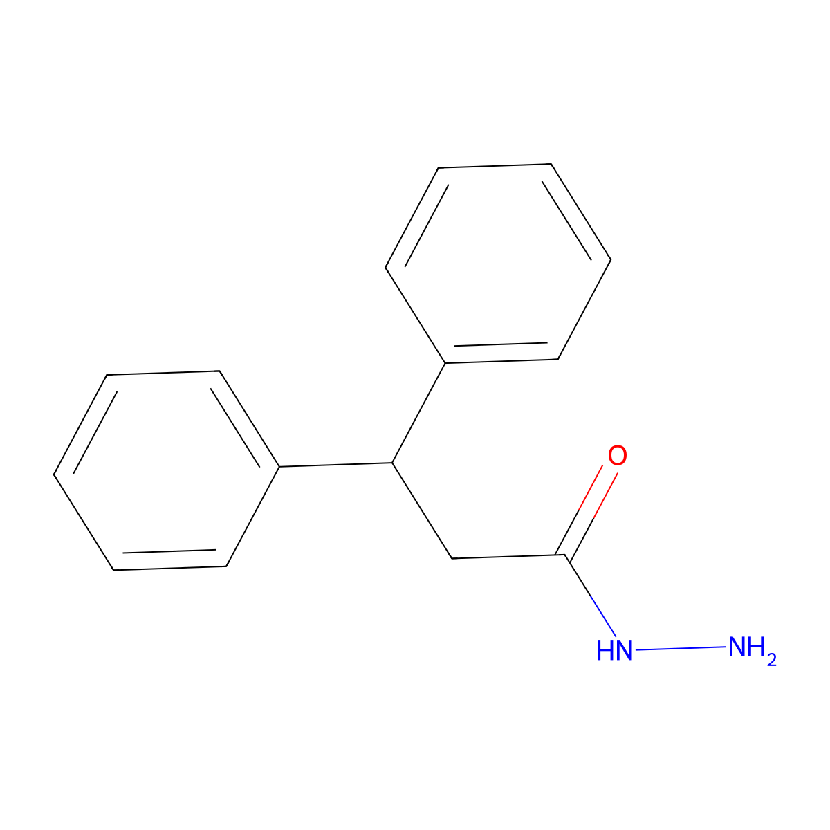 Hydrocinnamic acid, beta-phenyl-, hydrazide molecular structure, CAS 58973-41-4