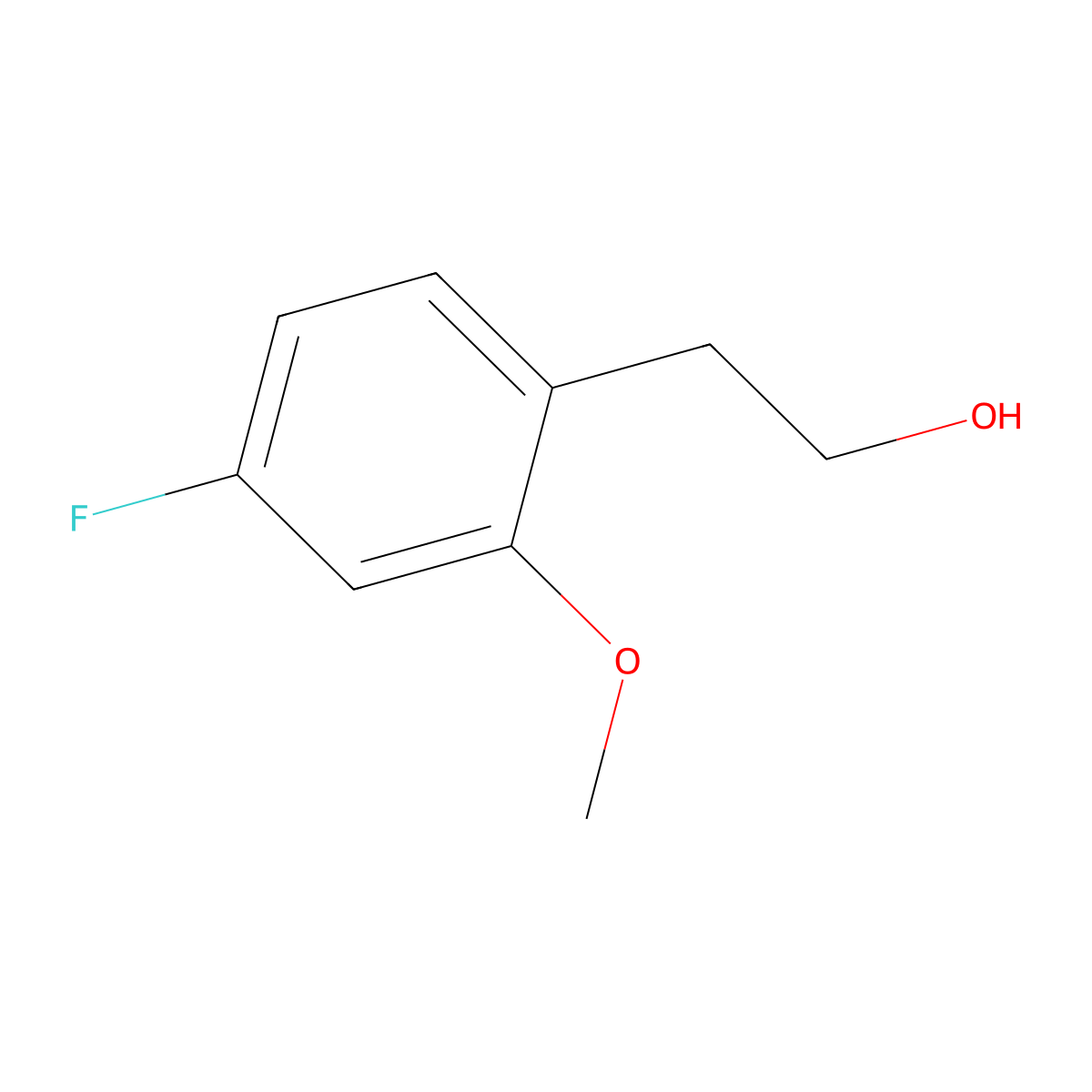 2-(4-Fluoro-2-methoxyphenyl)ethan-1-ol molecular structure, CAS 589755-50-0