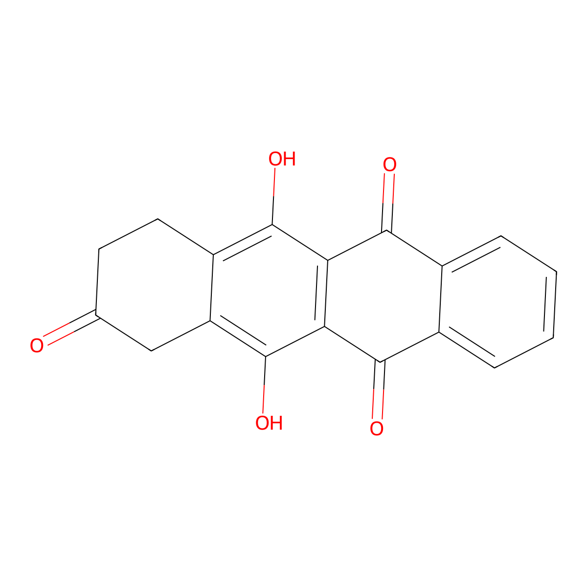 5,12-Dihydroxy-3,4-dihydrotetracene-2,6,11(1H)-trione molecular structure, CAS 58977-09-6