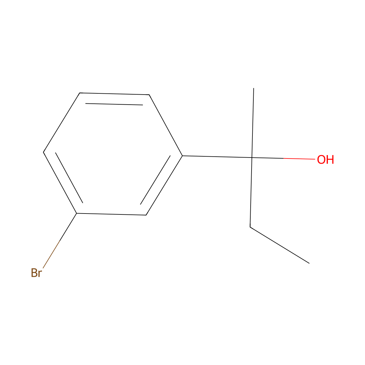 2-(3-Bromophenyl)butan-2-ol molecular structure, CAS 58977-32-5