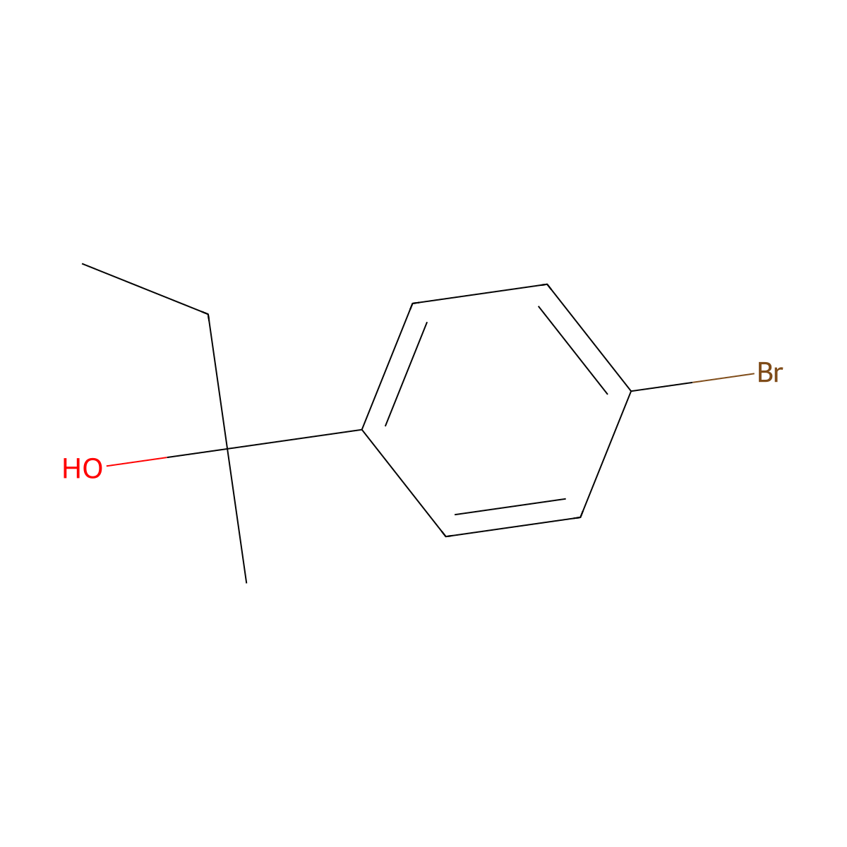2-(4-Bromophenyl)butan-2-ol molecular structure, CAS 58977-33-6