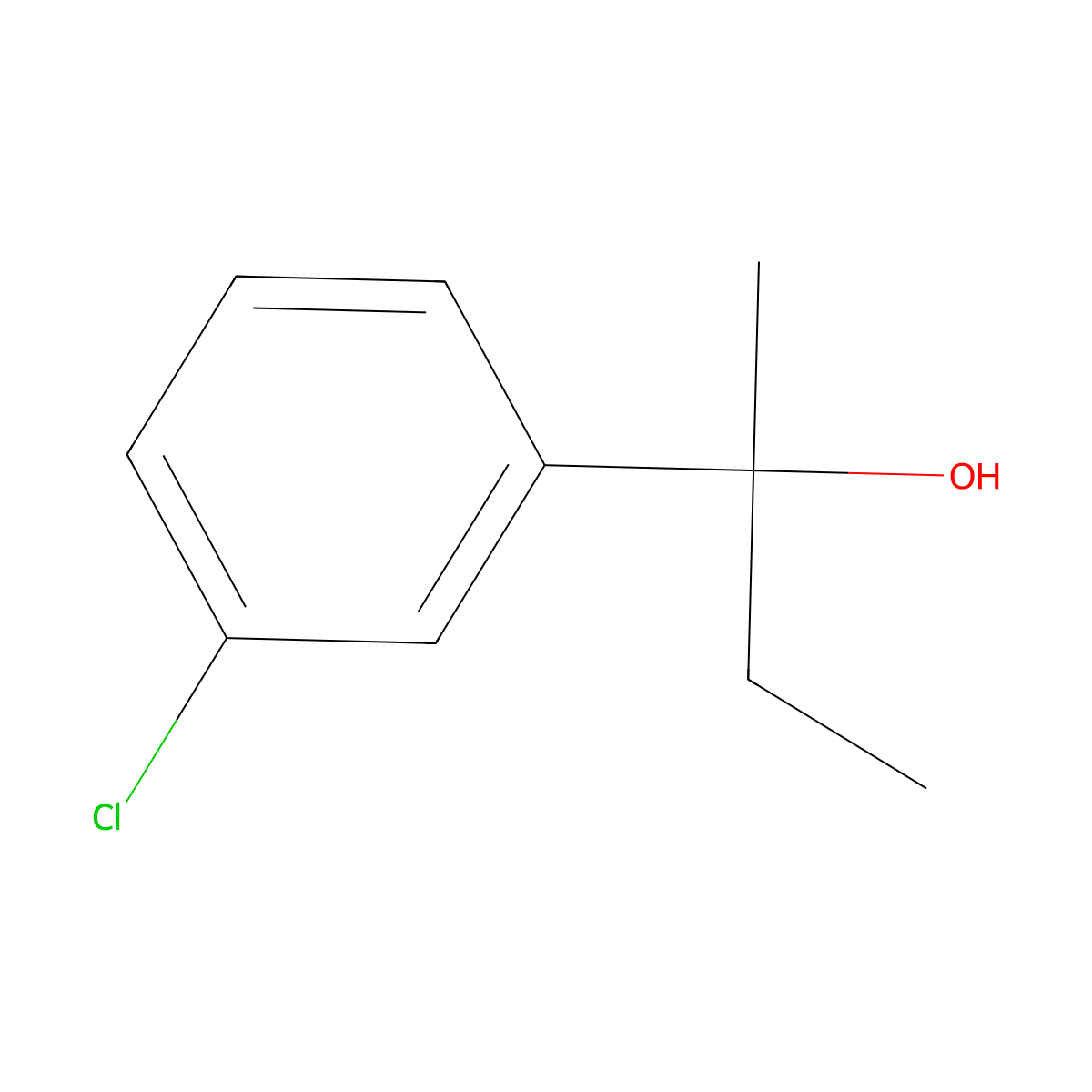 2-(3-Chlorophenyl)-2-butanol molecular structure, CAS 58977-34-7