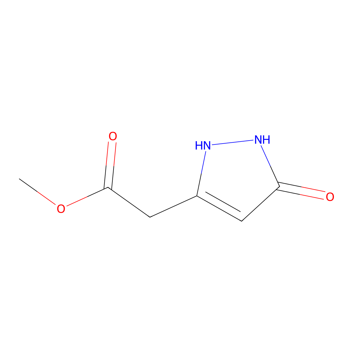 methyl 2-(3-hydroxy-1H-pyrazol-5-yl)acetate molecular structure, CAS 58979-88-7