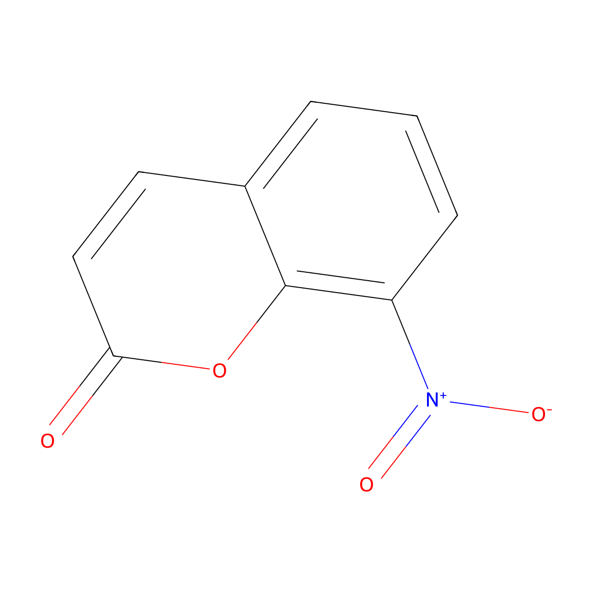 2H-1-Benzopyran-2-one, 8-nitro- molecular structure, CAS 58981-95-6