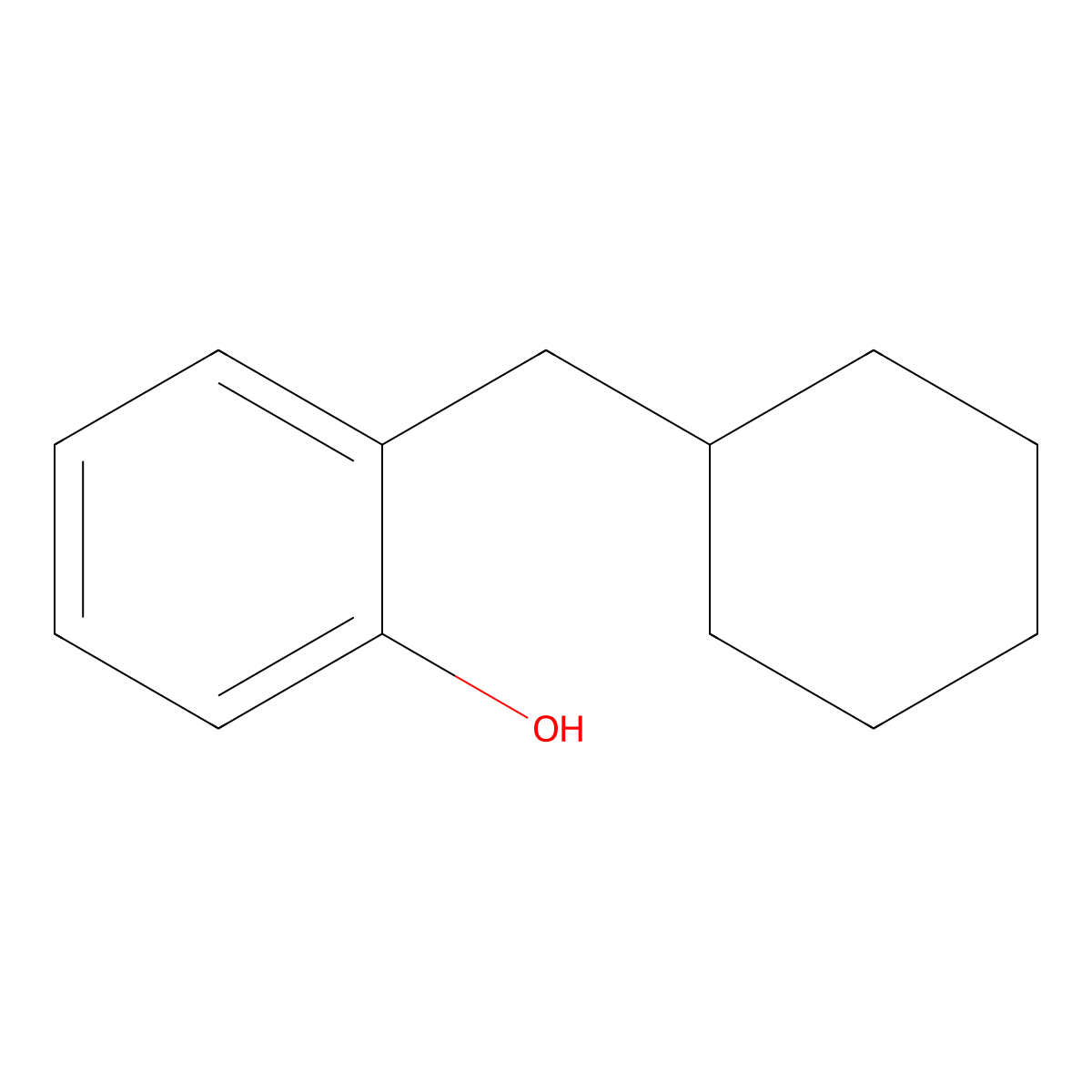 2-(Cyclohexylmethyl)phenol molecular structure, CAS 5899-19-4
