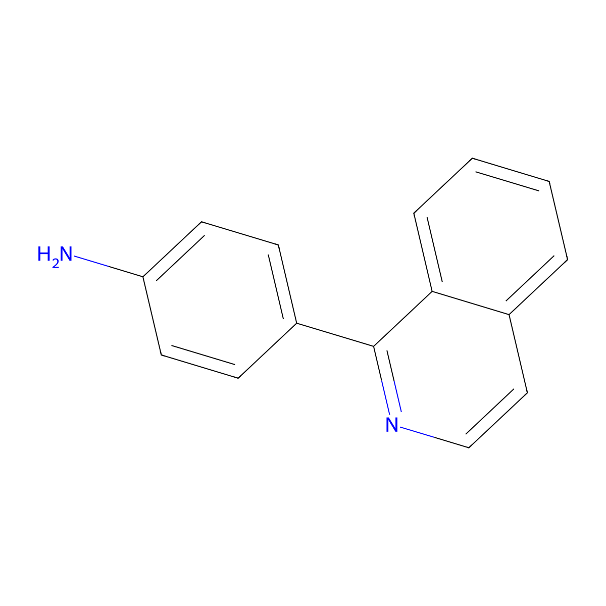 1-(4-Aminophenyl)isoquinoline molecular structure, CAS 58992-84-0