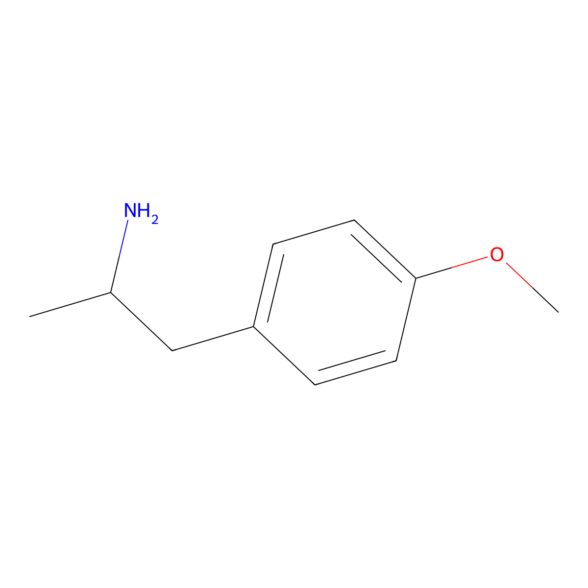 4-Methoxyamphetamine, (S)- molecular structure, CAS 58993-78-5
