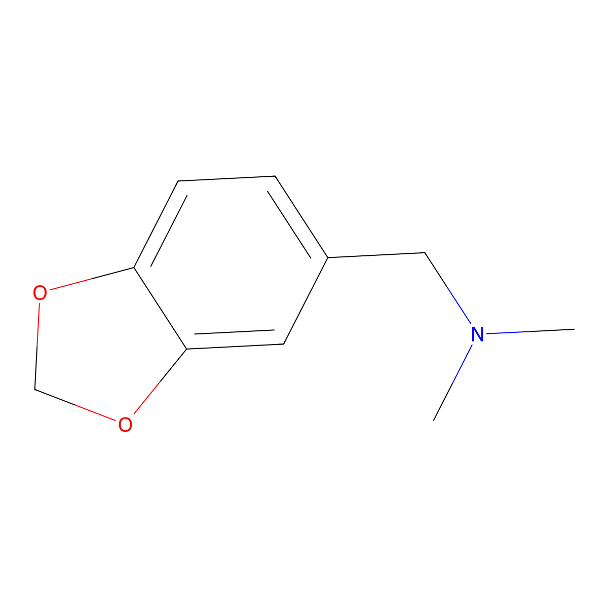 1-(Benzo(d)(1,3)dioxol-5-yl)-N,N-dimethylmethanamine molecular structure, CAS 58995-64-5