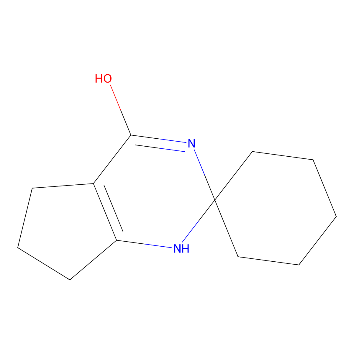 1',5',6',7'-tetrahydrospiro[cyclohexane-1,2'-cyclopenta[d]pyrimidin]-4'(3'H)-one molecular structure, CAS 58996-10-4