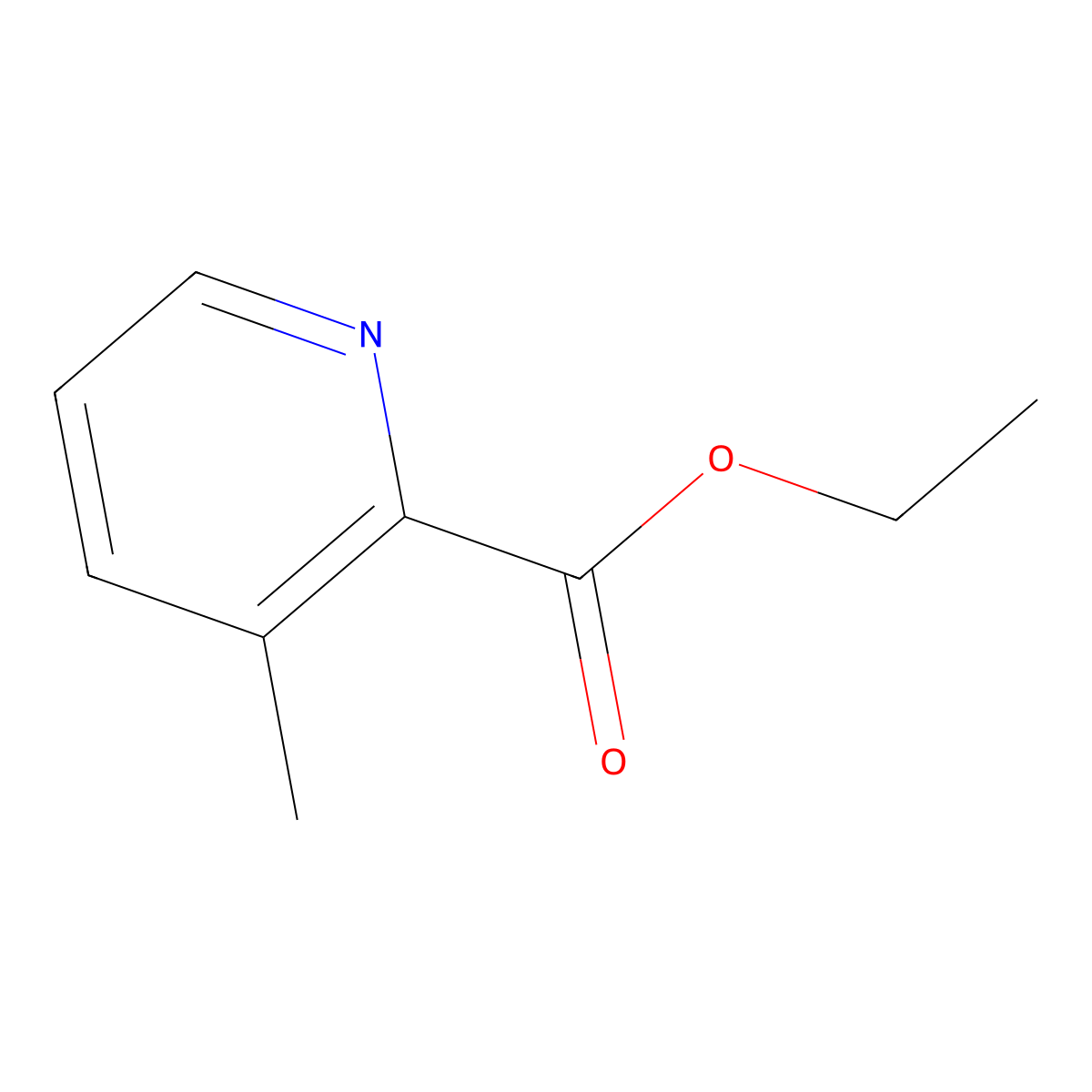 Ethyl 3-methylpyridine-2-carboxylate molecular structure, CAS 58997-10-7