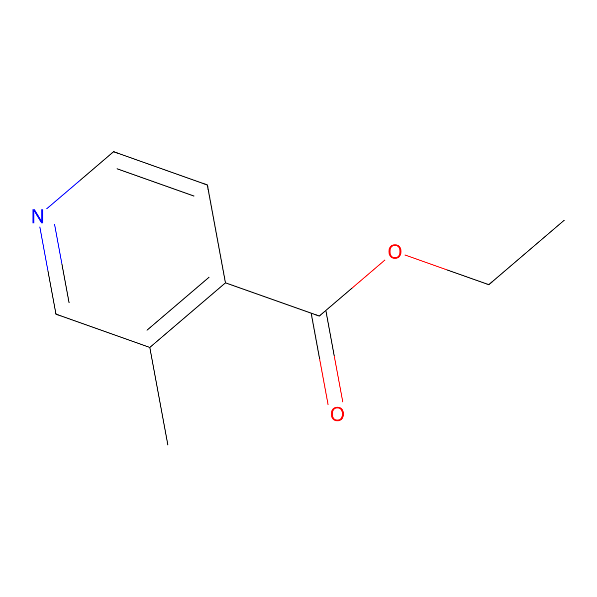 Ethyl 3-methylpyridine-4-carboxylate molecular structure, CAS 58997-11-8
