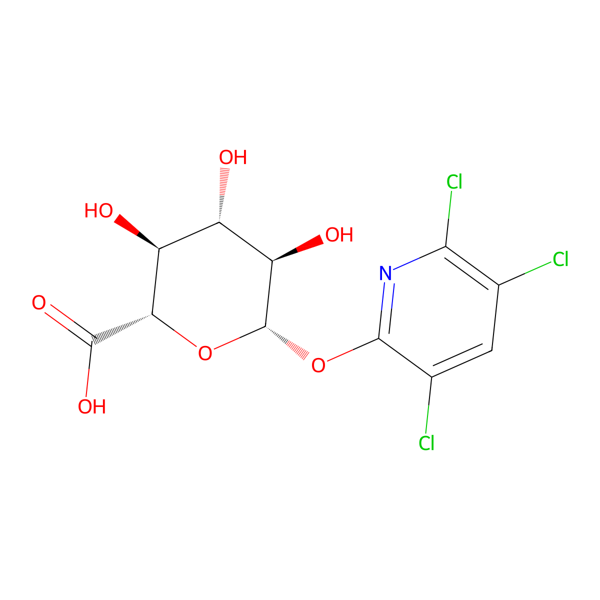 3,5,6-Trichloro-2-pyridinol glucuronide molecular structure, CAS 58997-12-9