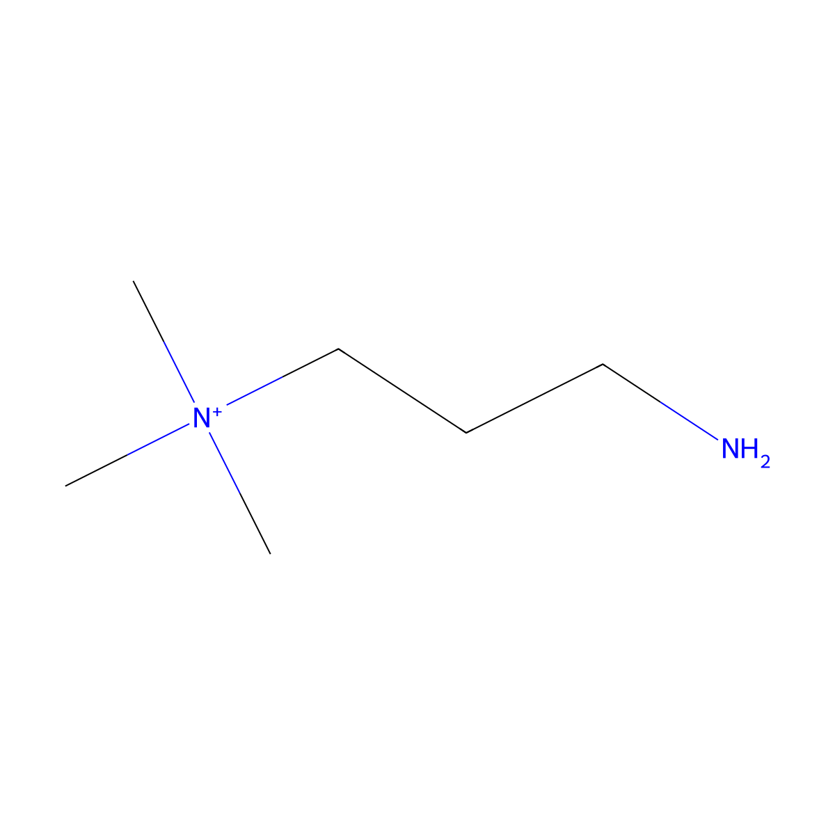 3-Amino-N,N,N-trimethyl-1-propanaminium molecular structure, CAS 58999-88-5