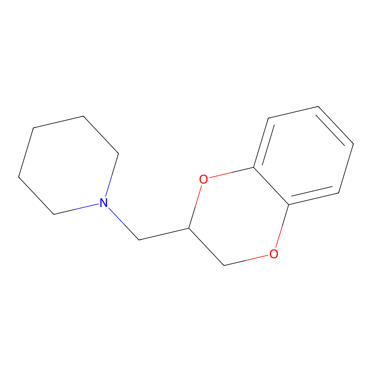 Piperoxan molecular structure, CAS 59-39-2