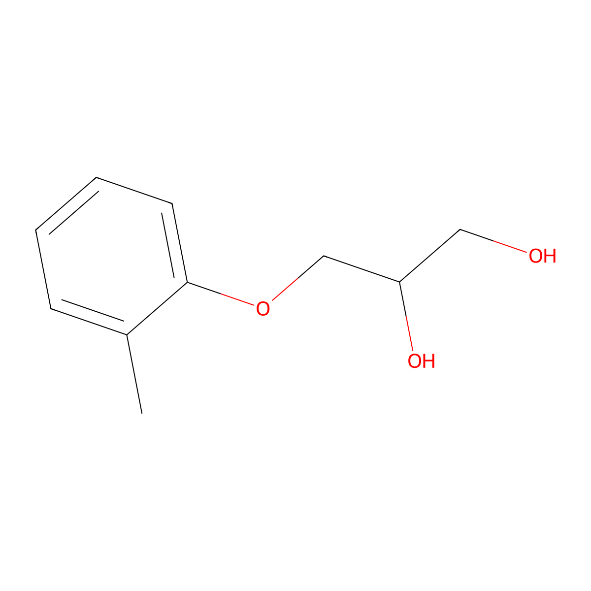 Mephenesin molecular structure, CAS 59-47-2