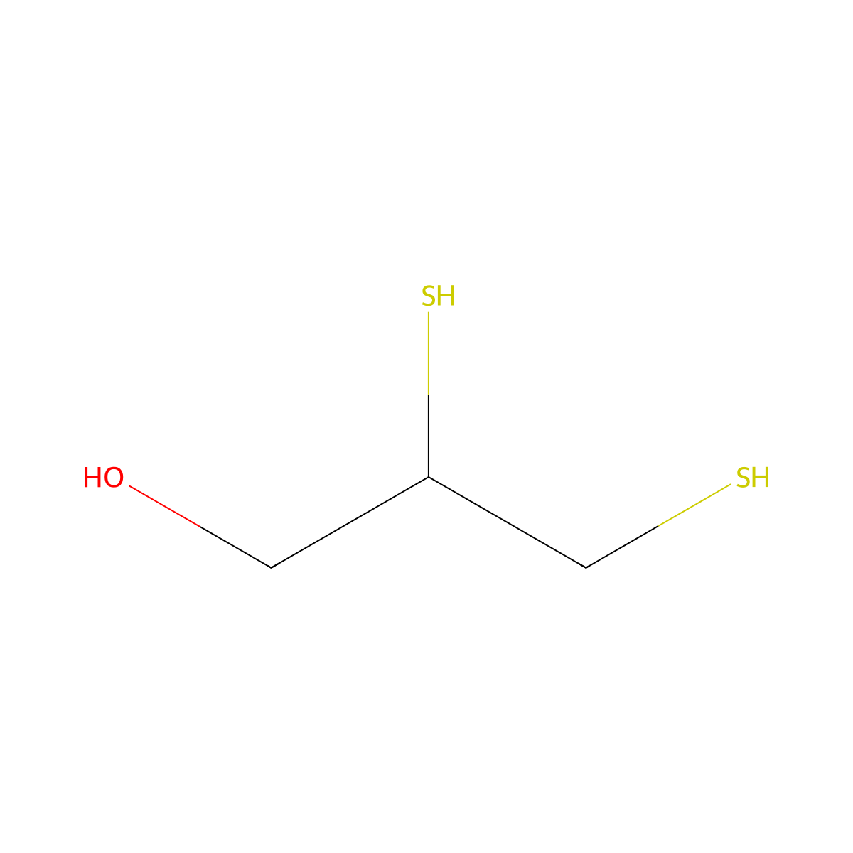 Dimercaprol molecular structure, CAS 59-52-9