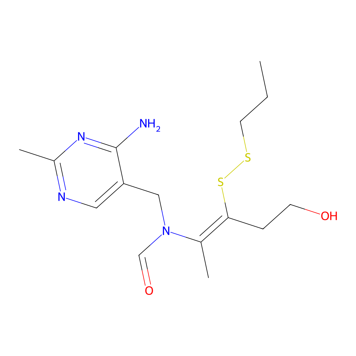 Prosultiamine molecular structure, CAS 59-58-5