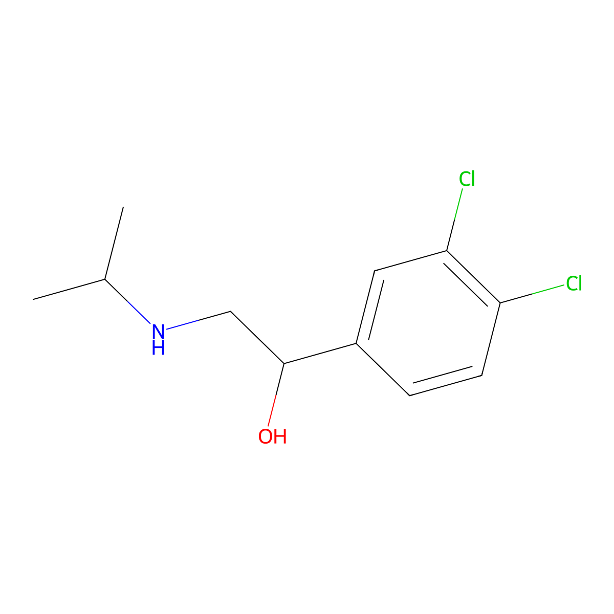 Dichloroisoproterenol molecular structure, CAS 59-61-0