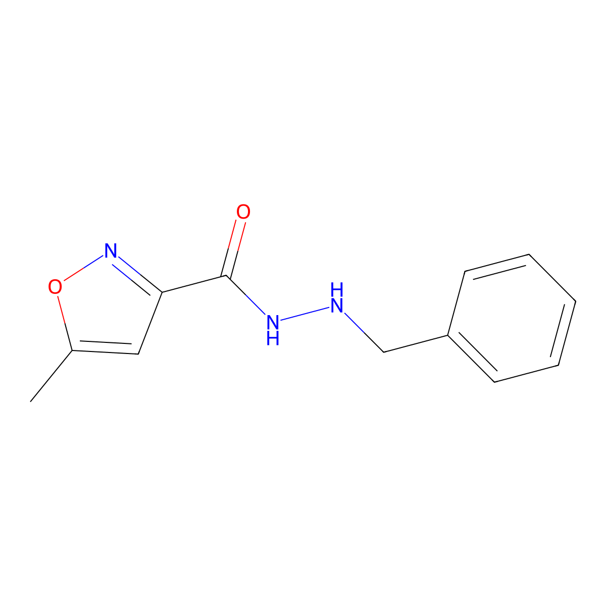 Isocarboxazid molecular structure, CAS 59-63-2