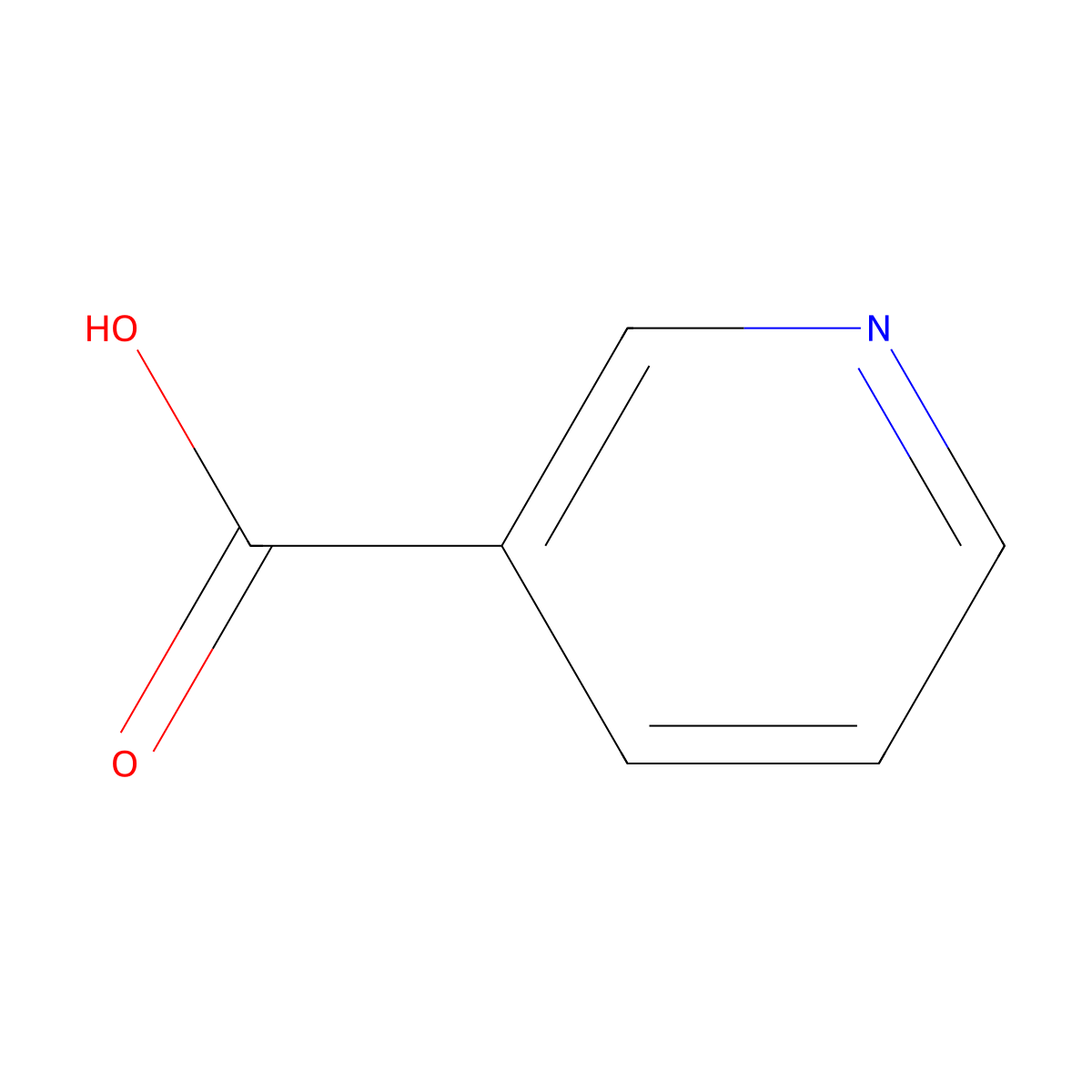 Nicotinic Acid molecular structure, CAS 59-67-6