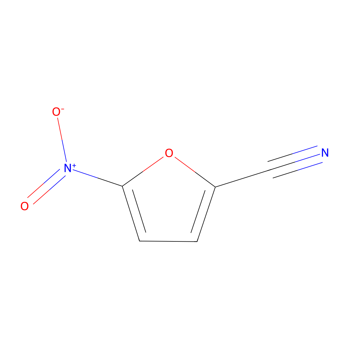 5-Nitro-2-furonitrile molecular structure, CAS 59-82-5