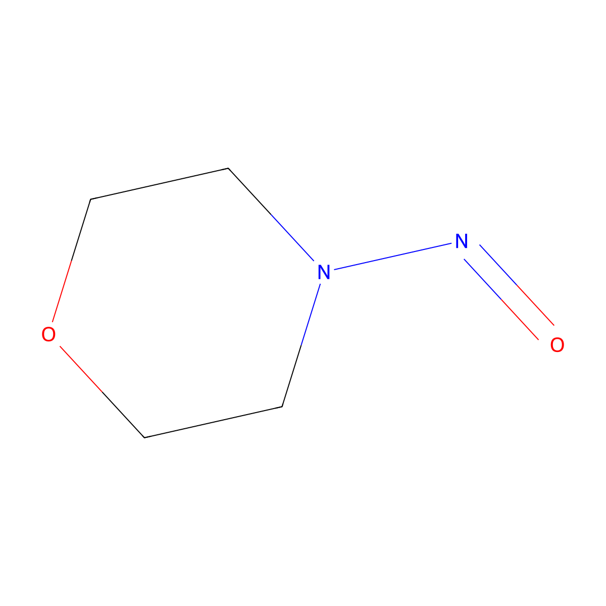 N-Nitrosomorpholine molecular structure, CAS 59-89-2