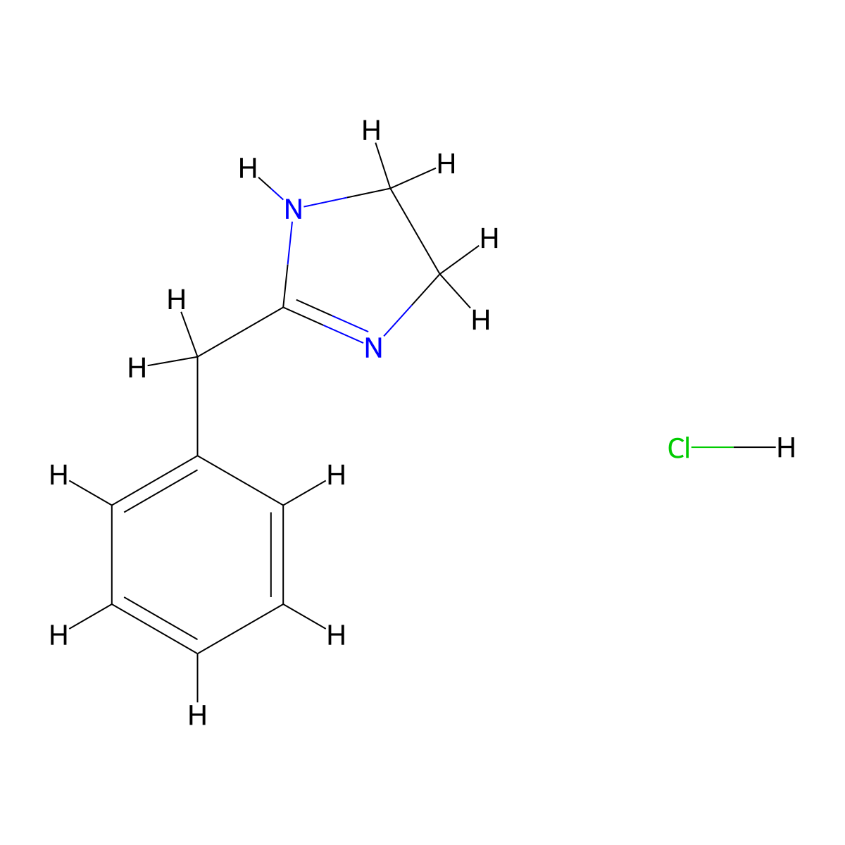 Tolazoline Hydrochloride molecular structure, CAS 59-97-2
