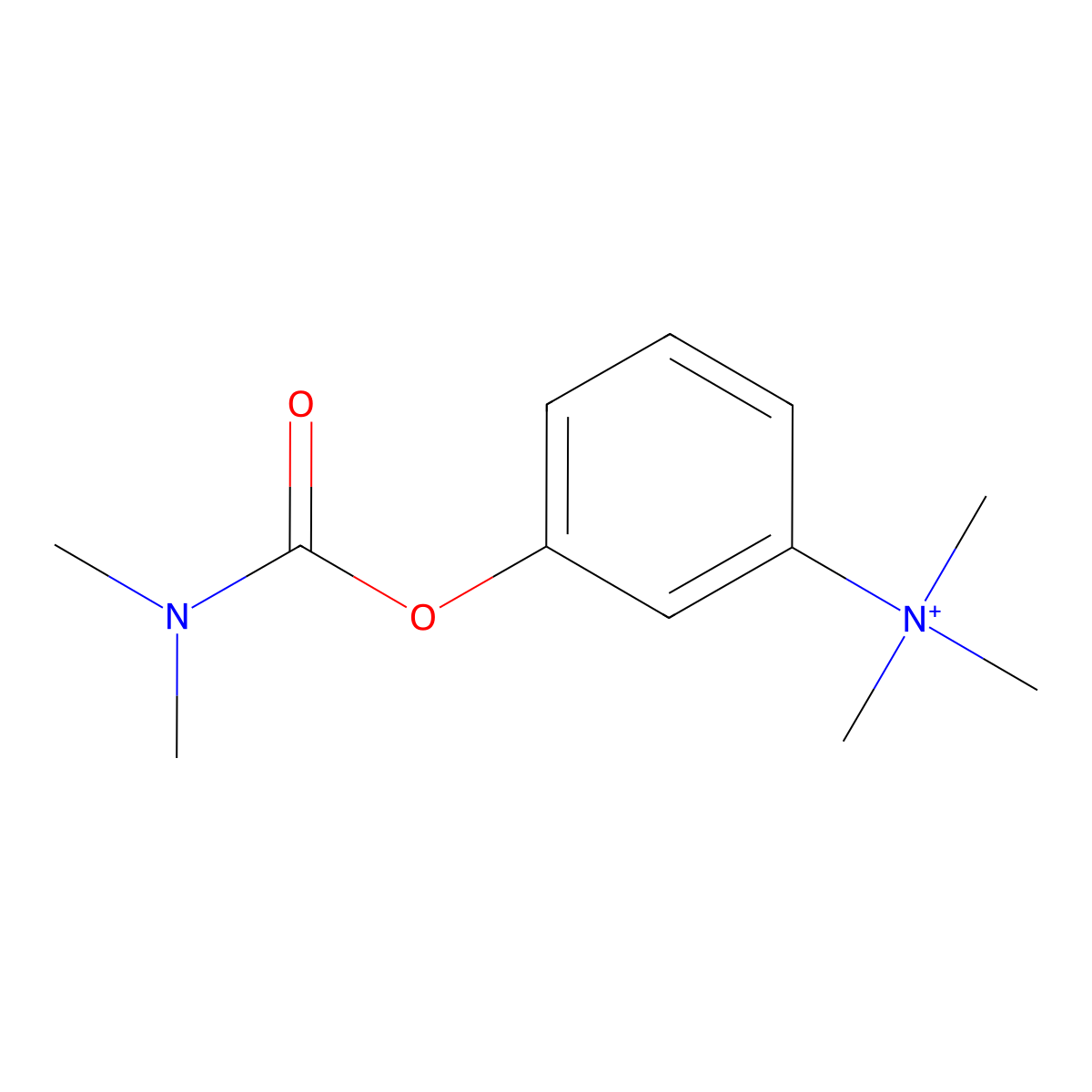 Neostigmine molecular structure, CAS 59-99-4