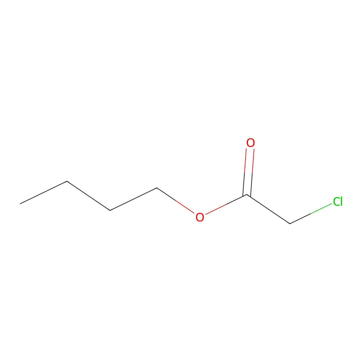 Butyl chloroacetate molecular structure, CAS 590-02-3