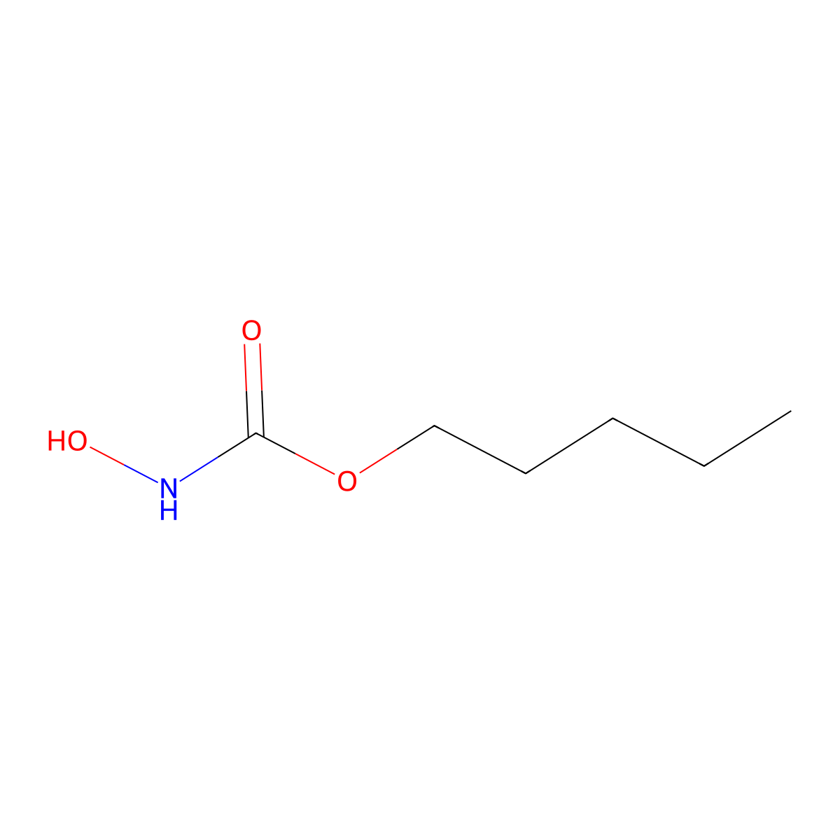 Pentyl hydroxycarbamate molecular structure, CAS 590-06-7