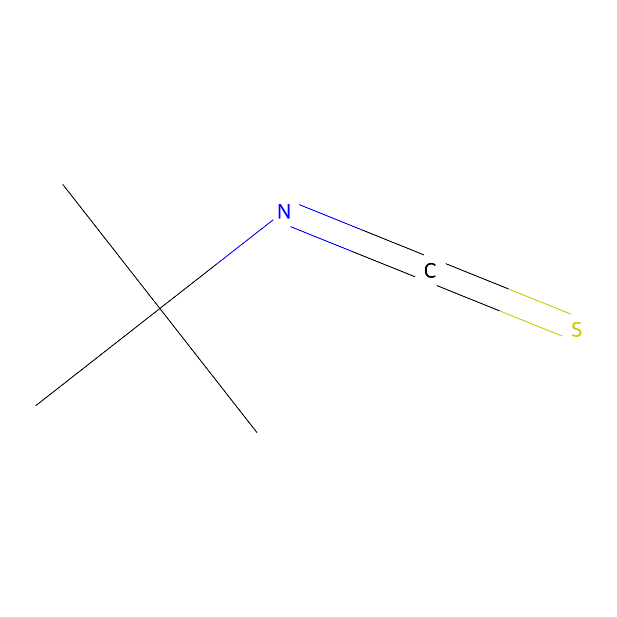 tert-Butyl isothiocyanate molecular structure, CAS 590-42-1