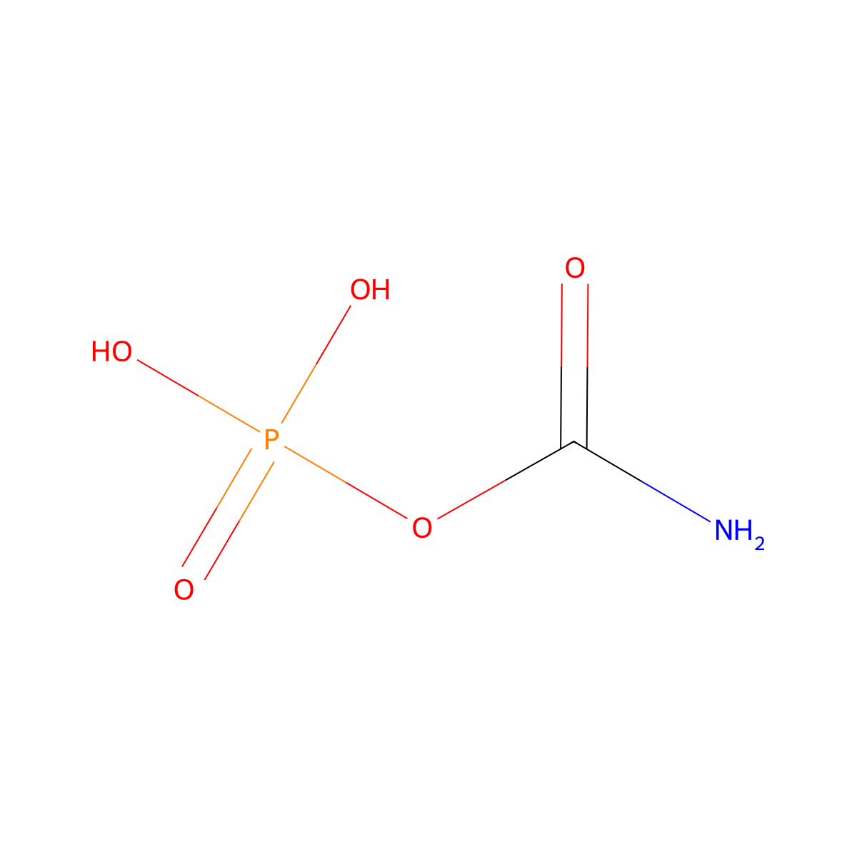 Carbamoyl Phosphate molecular structure, CAS 590-55-6