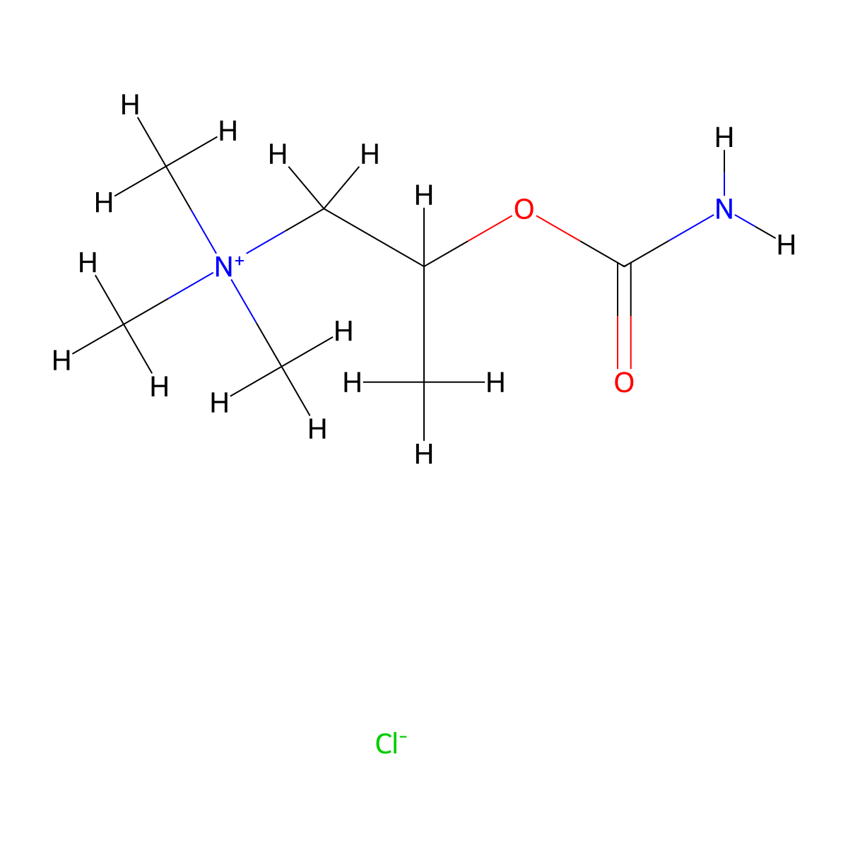 Bethanechol Chloride molecular structure, CAS 590-63-6