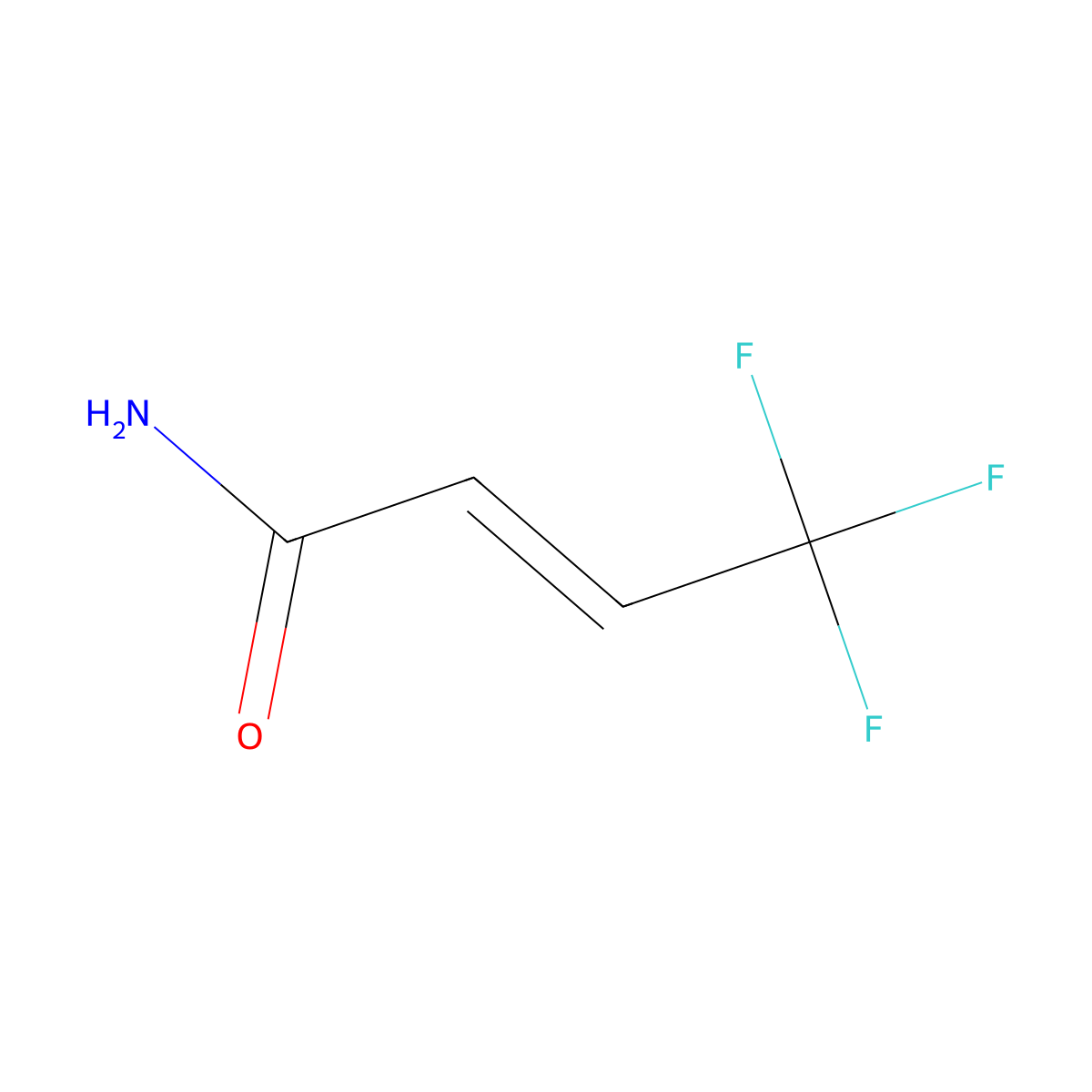 4,4,4-Trifluorocrotonamide molecular structure, CAS 590-76-1