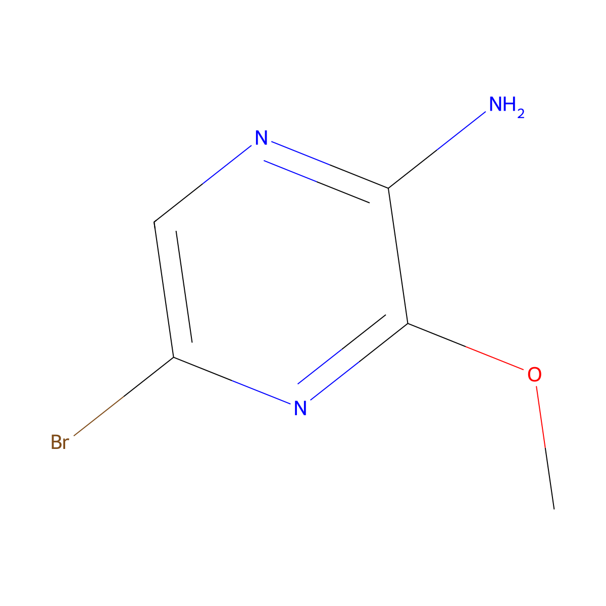 2-Amino-5-bromo-3-methoxypyrazine molecular structure, CAS 5900-13-0