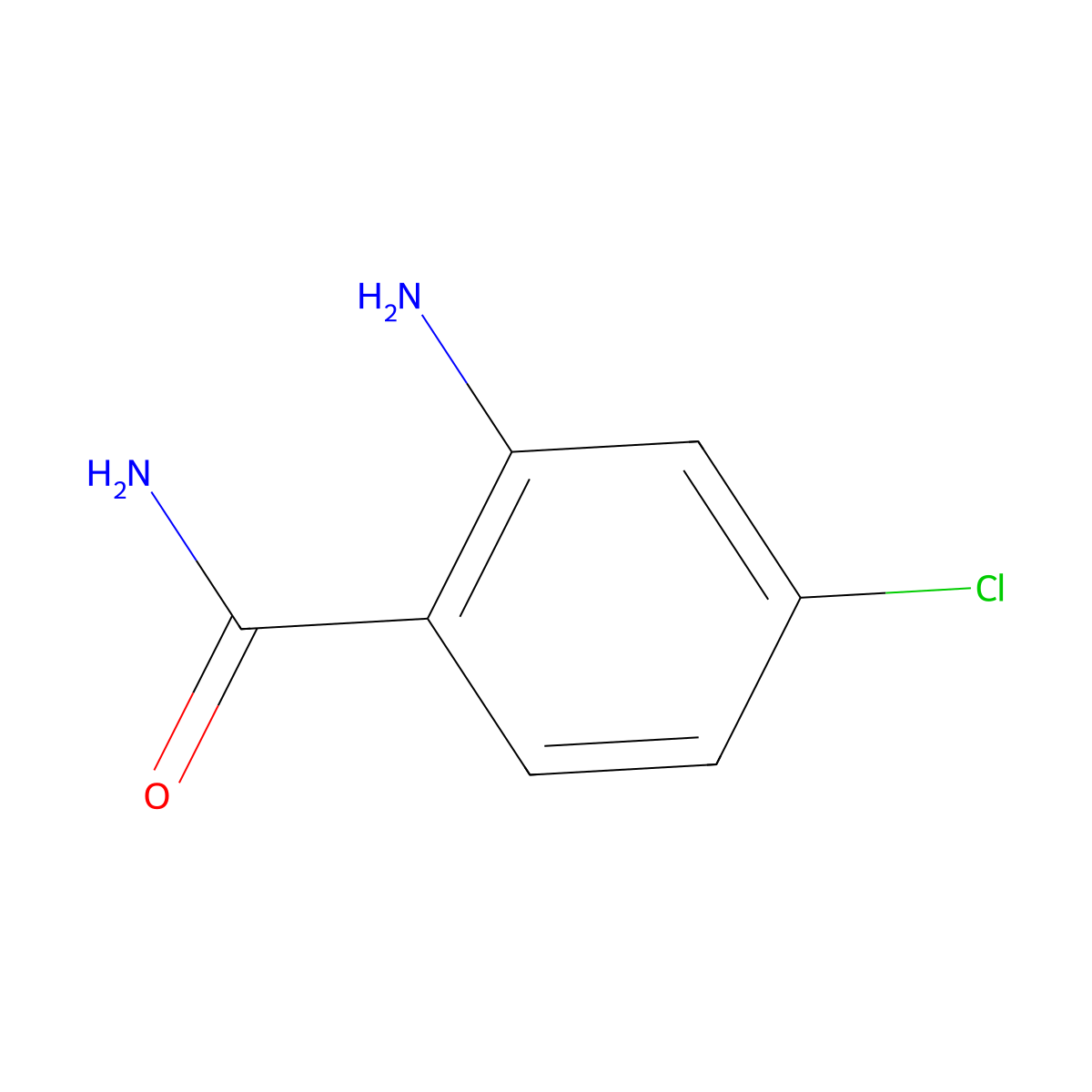 2-Amino-4-chlorobenzamide molecular structure, CAS 5900-59-4