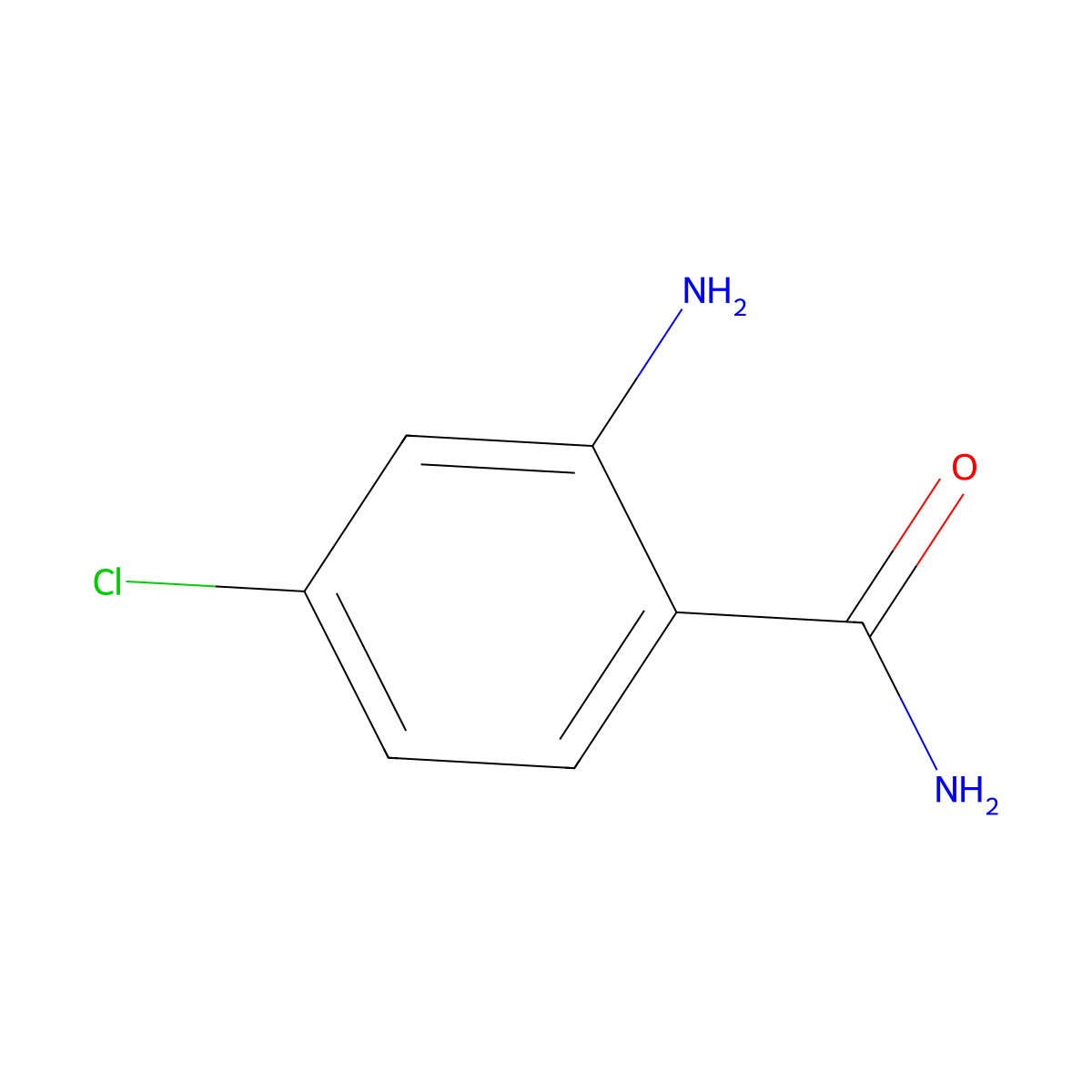 2-Amino-4-chlorobenzamide molecular structure, CAS 5900-59-4