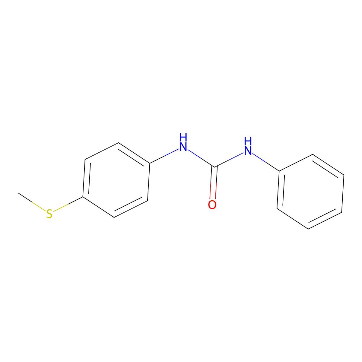 N-[4-(Methylsulfanyl)phenyl]-N'-phenylurea molecular structure, CAS 59000-23-6