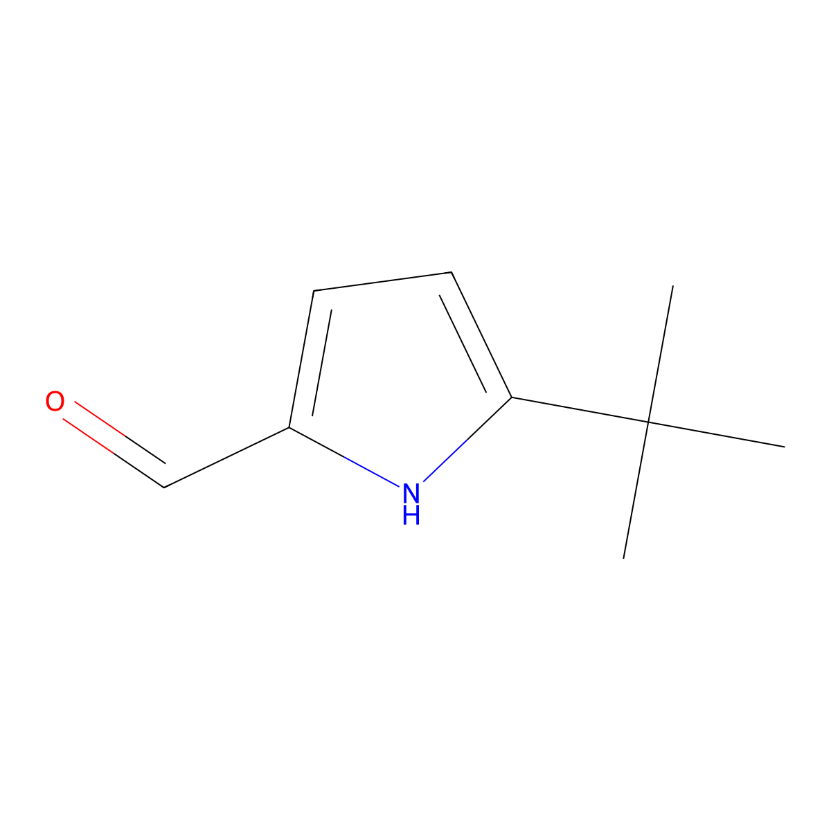 5-(tert-Butyl)-1H-pyrrole-2-carbaldehyde molecular structure, CAS 59001-10-4