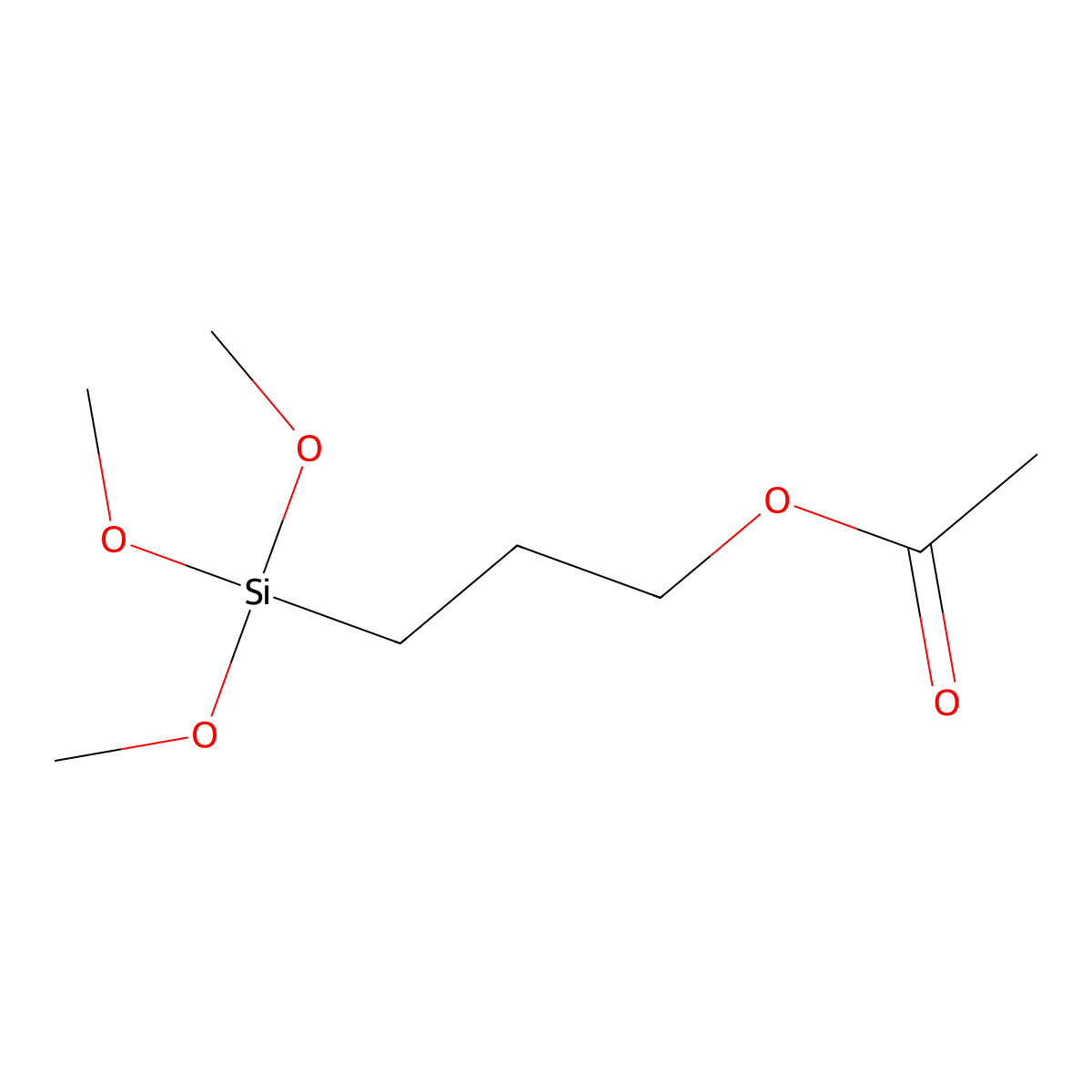 1-Propanol, 3-(trimethoxysilyl)-, acetate molecular structure, CAS 59004-18-1