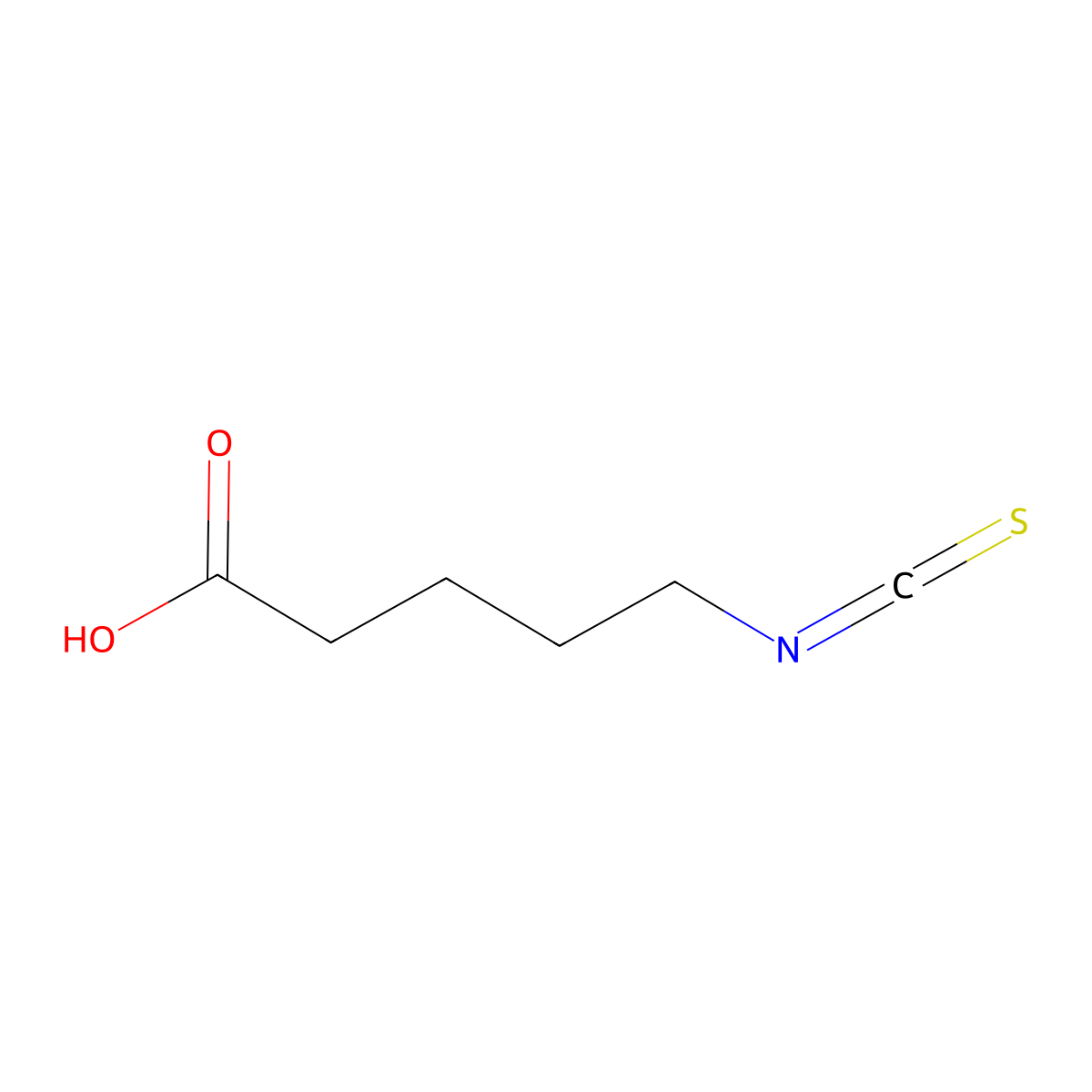 5-Isothiocyanatopentanoic acid molecular structure, CAS 59004-81-8