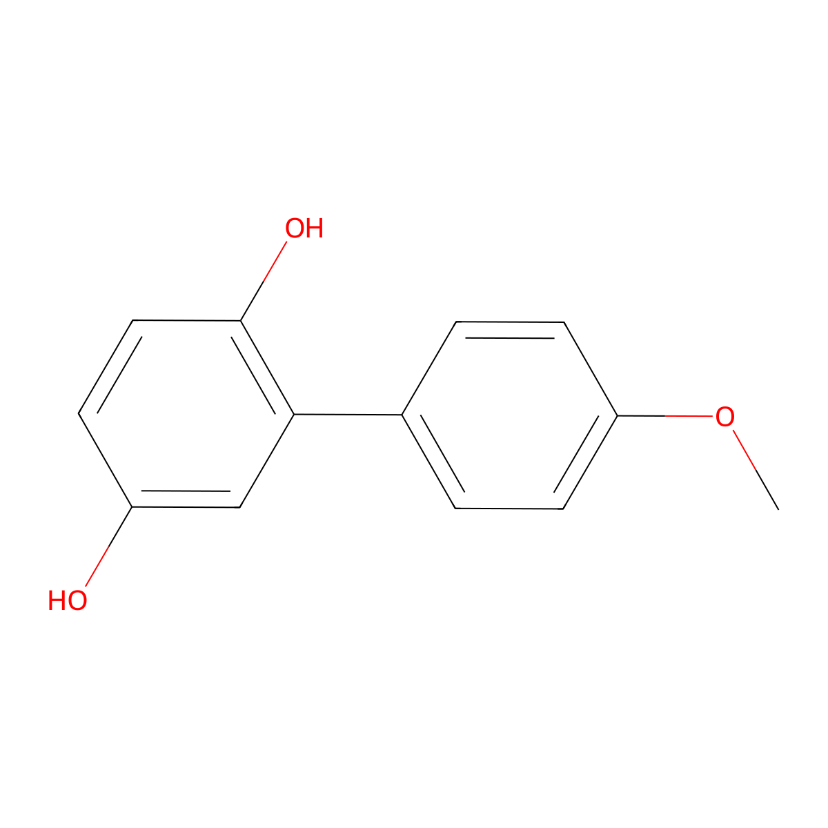4'-Methoxy(1,1'-biphenyl)-2,5-diol molecular structure, CAS 59007-04-4