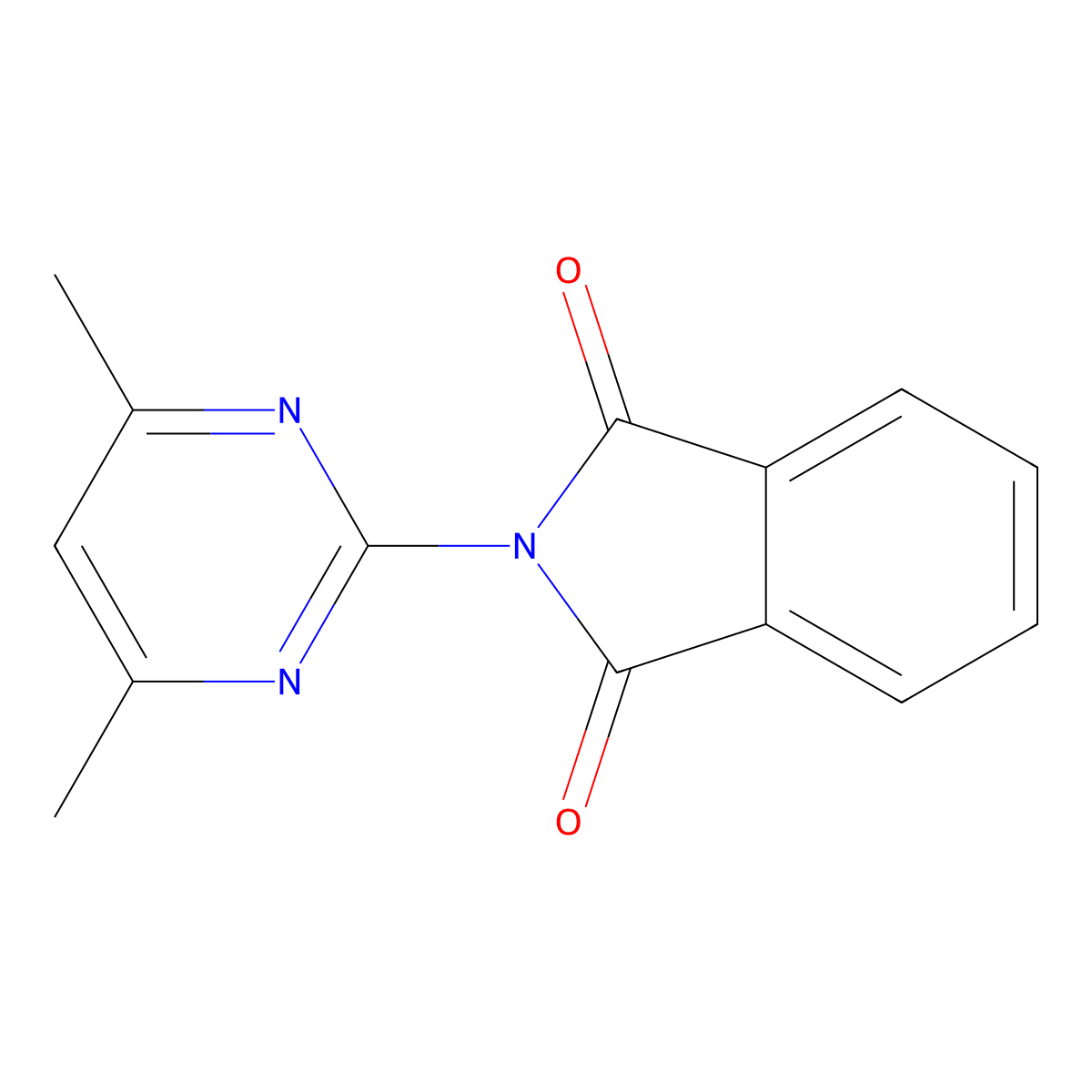 2-(4,6-Dimethylpyrimidin-2-yl)isoindole-1,3-dione molecular structure, CAS 59007-49-7