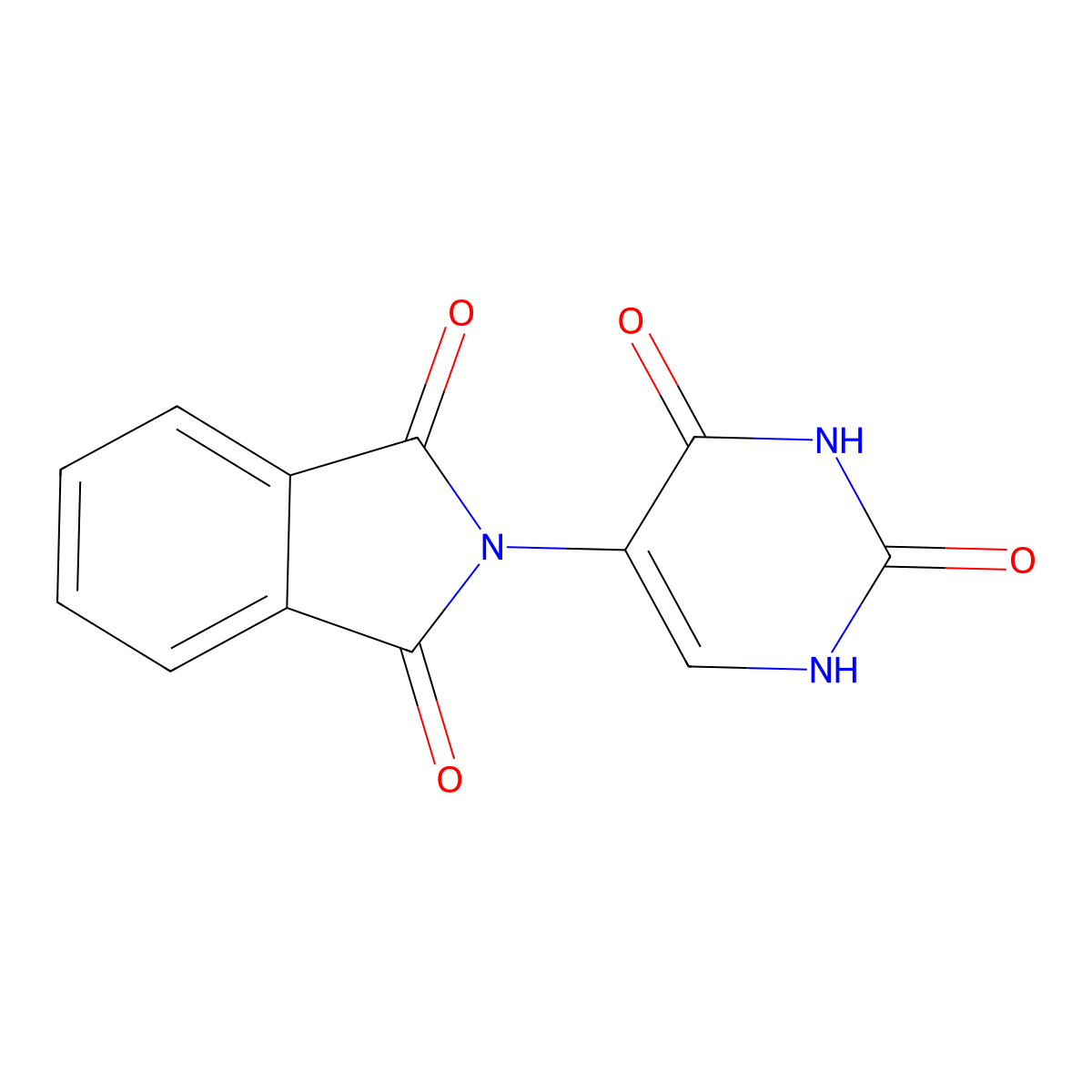 2-(2,4-dioxo-1H-pyrimidin-5-yl)isoindole-1,3-dione molecular structure, CAS 59007-52-2