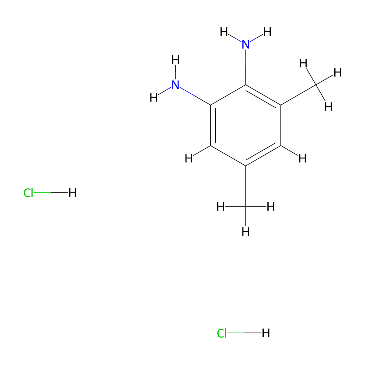3,5-Dimethylbenzene-1,2-diamine dihydrochloride molecular structure, CAS 59007-83-9