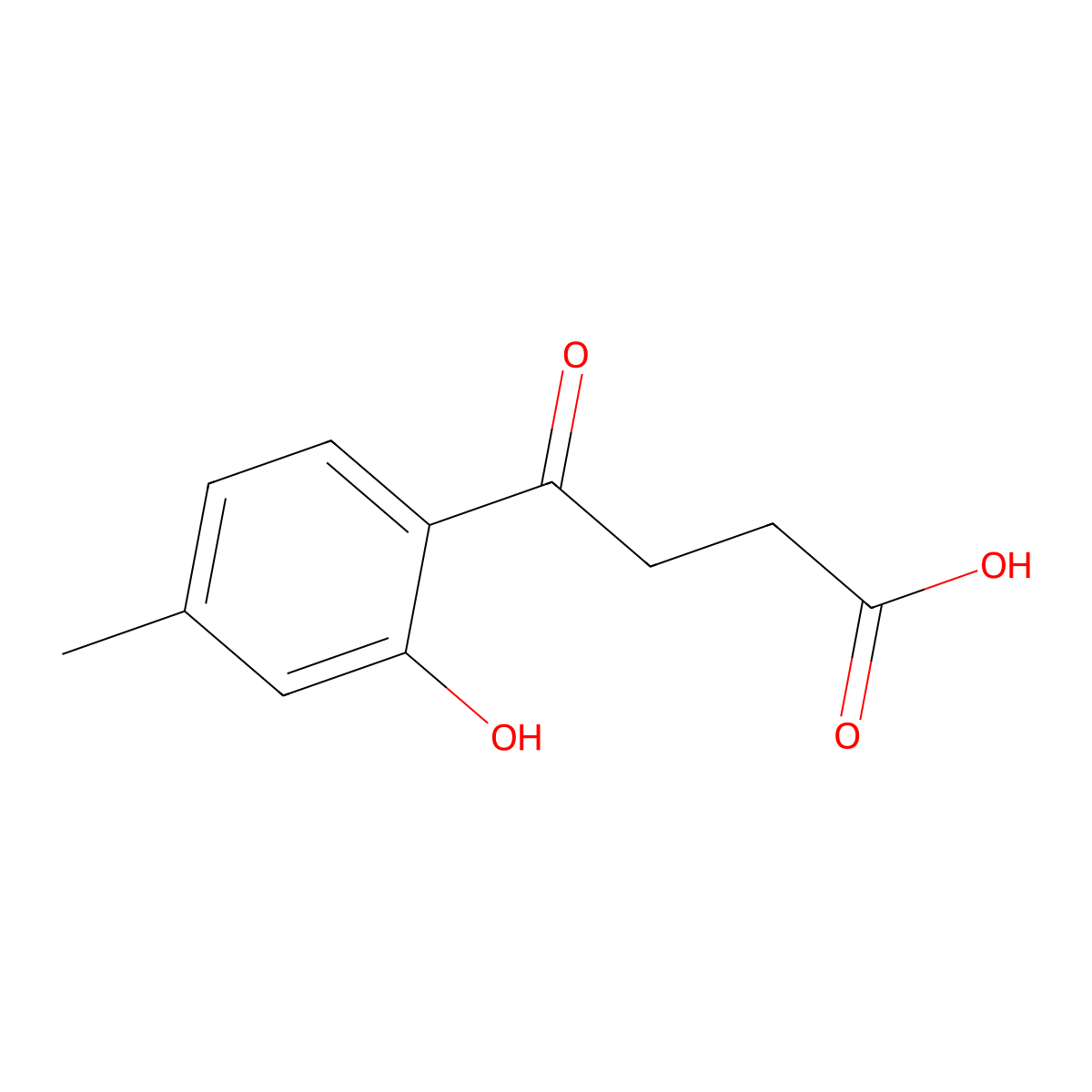 4-(2-Hydroxy-4-methylphenyl)-4-oxobutanoic acid molecular structure, CAS 59010-46-7