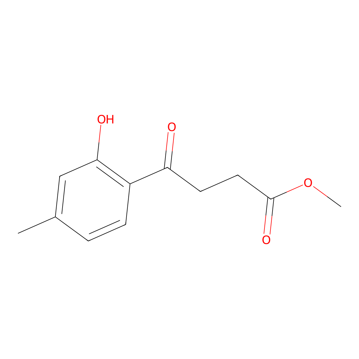 Methyl 4-(2-hydroxy-4-methylphenyl)-4-oxobutanoate molecular structure, CAS 59010-47-8