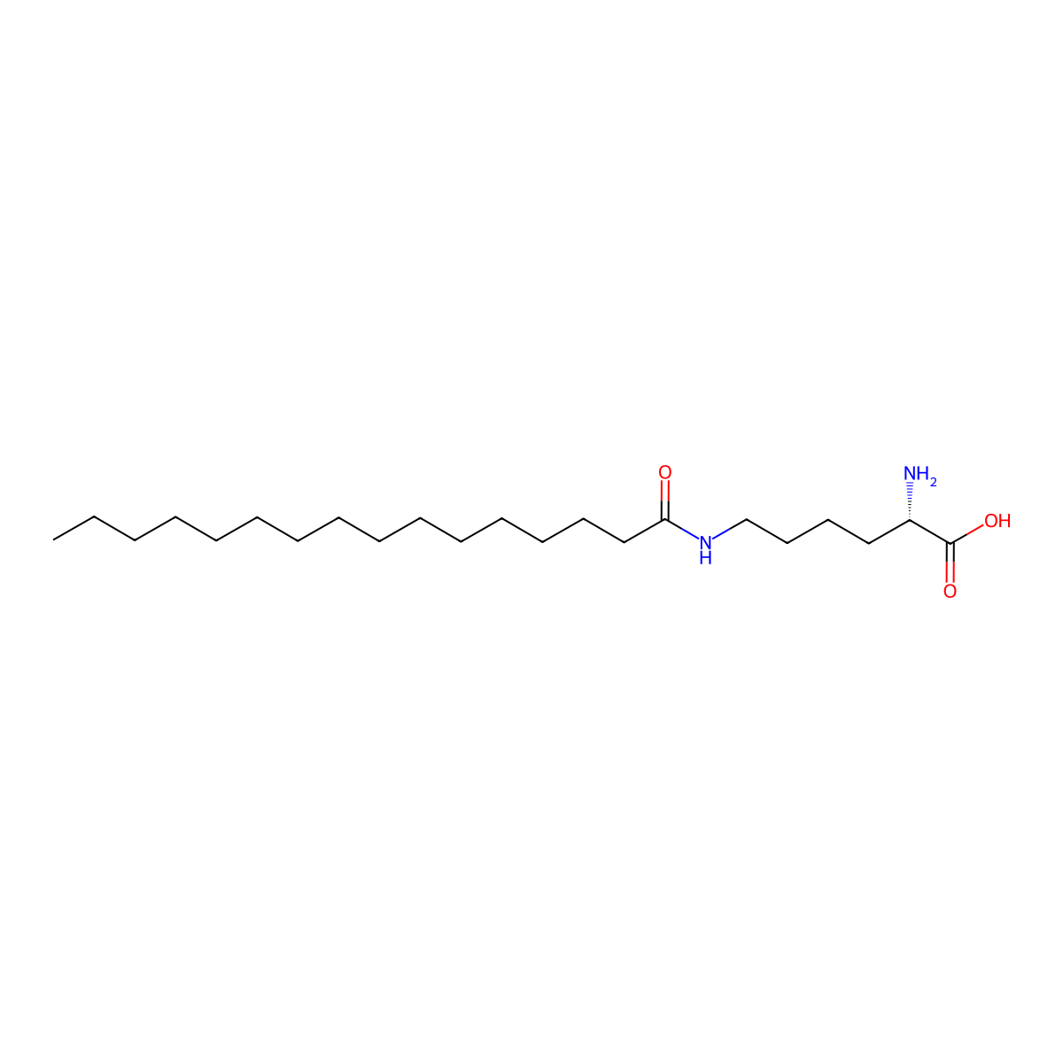 N6-(1-Oxohexadecyl)-L-lysine molecular structure, CAS 59012-43-0