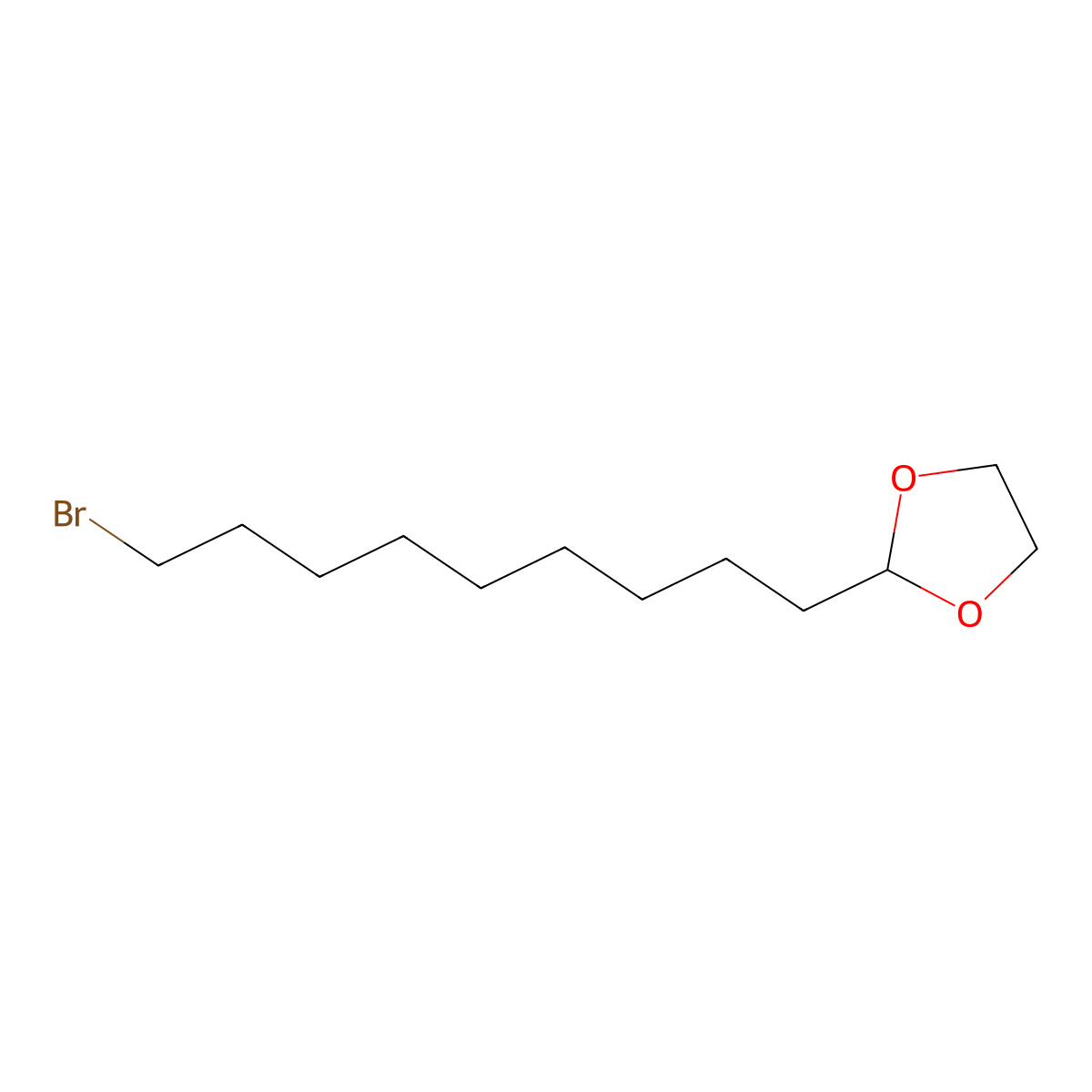 1,3-Dioxolane, 2-(9-bromononyl)- molecular structure, CAS 59014-60-7